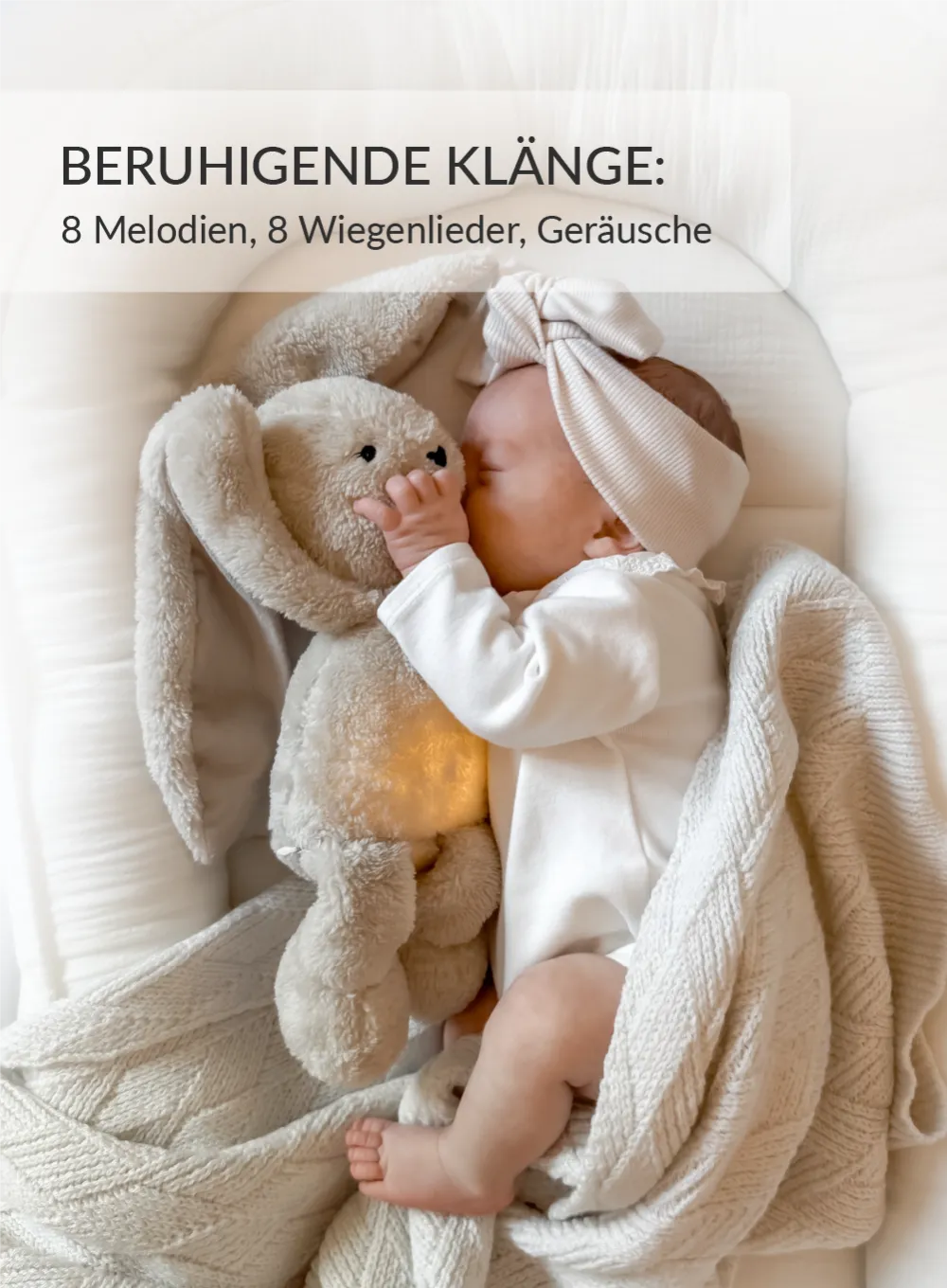 myHummy® Häschen 7in1 App mit Körnerkissen - beige