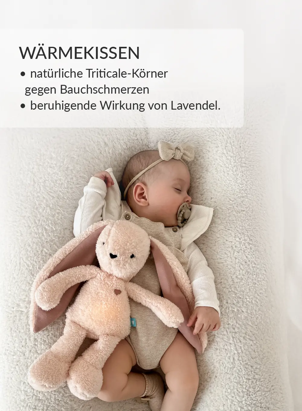 myHummy® Häschen 7in1 App mit Wärmekissen - beige