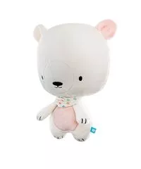 Teddybär-Kissen - weiss / pink