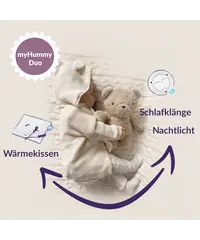 MyHummy® 5in1 mit Wärmekissen - Bär ecru-rosa