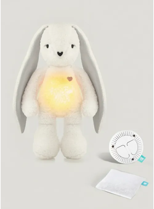 MyHummy® Häschen 5in1 mit Körnerkissen - ecru/grau